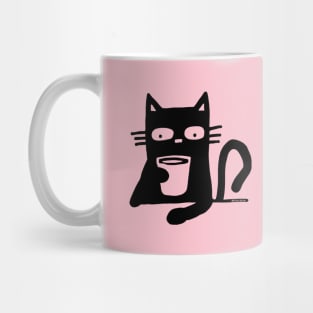 Black cat and coffee Mug